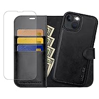 OCASE Compatible with iPhone 14 Plus Wallet Case with Card Holders, Magnetic Detachable 2 in 1 PU Leather Case Folio RFID Blocking Kickstand Shockproof Removable Phone Cover 6.1 Inch 2022 (Black)