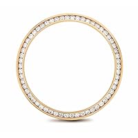 36MM 1.30CT CHANNEL SET DIAMOND BEZEL COMPATIBLE WITH ROLEX DATEJUST, PRESIDENT ROSE GOLD