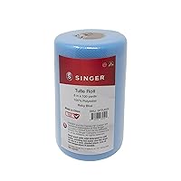 Singer Baby Blue Tulle Fabric Rolls 6 Inch by 100 Yards (300 ft)