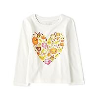 The Children's Place baby girls Harvest Heart Long Sleeve Graphic T Shirt