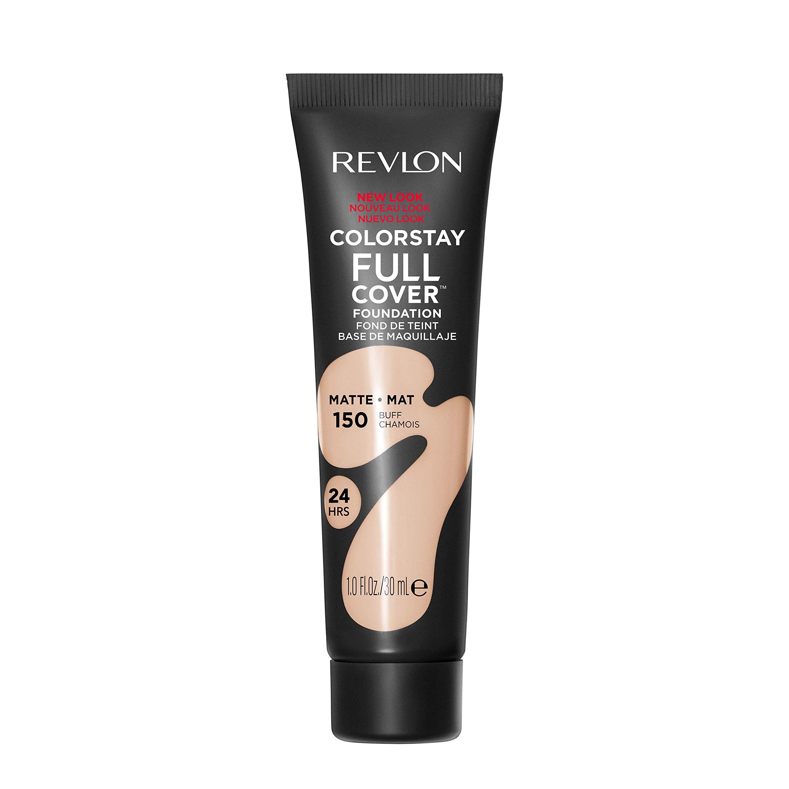 Revlon ColorStay Full Cover Longwear Matte Foundation, Heat & Sweat Resistant Lightweight Face Makeup, Buff (150), 1.0 oz