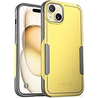 Poetic Neon Series iPhone 15 Case, Dual Layer Heavy Duty Tough Rugged Light Weight Slim Shockproof Protective Drop Protection Phone Case 2023 New Cover for iPhone 15 (6.1 Inch), Yellow