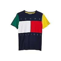 Tommy Hilfiger Boy’s Adaptive Short Sleeve Logo T-Shirt with Velcro Closures