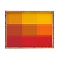 Deny Designs Madart Inc. Orange Sorbet Indoor/Outdoor Rectangular Tray, 14 x 18
