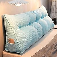 Triangular Headboard Pillow Queen Reading Wedge Pillow Solid Color Bed Cushion Queen Cushion Headboard Backrest Wedge Pillow Neck and Lumbar Support Dorm Sofa Bed Full Size