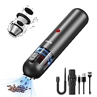 RUBOT Car Vacuum Cordless Rechargeable, Handheld Vacuum Cleaner Strong Suction with Lightweight,Portable Mini Vacuum for Home and Car Carpet Stairs Pet-P05(Black)