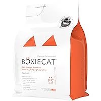 Boxiecat Extra Strength Premium Clumping Cat Litter - Clay Formula Scent Free Multicat Ultra Clean Box, Probiotic Powered Odor Control, Hard Litter, 99.9% Dust