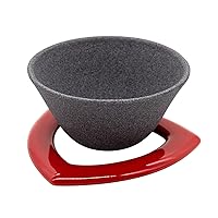 COFIL Standard Ceramic Coffee Filter Dripper with Dedicated Base, Red 1390400202