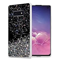 Case Compatible with Samsung Galaxy S10e in Black with Glitter - Protective TPU Silicone Cover with Sparkling Glitter - Ultra Slim Back Cover Case