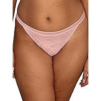 Curvy Couture Women's Plus Size Thong Panties Available in Smooth, Mesh and Lace