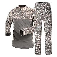 Long-Sleeved Sets Tactical Training Stormsuit Instructor Military Camo Uniform Outdoor T-Shirt Pant