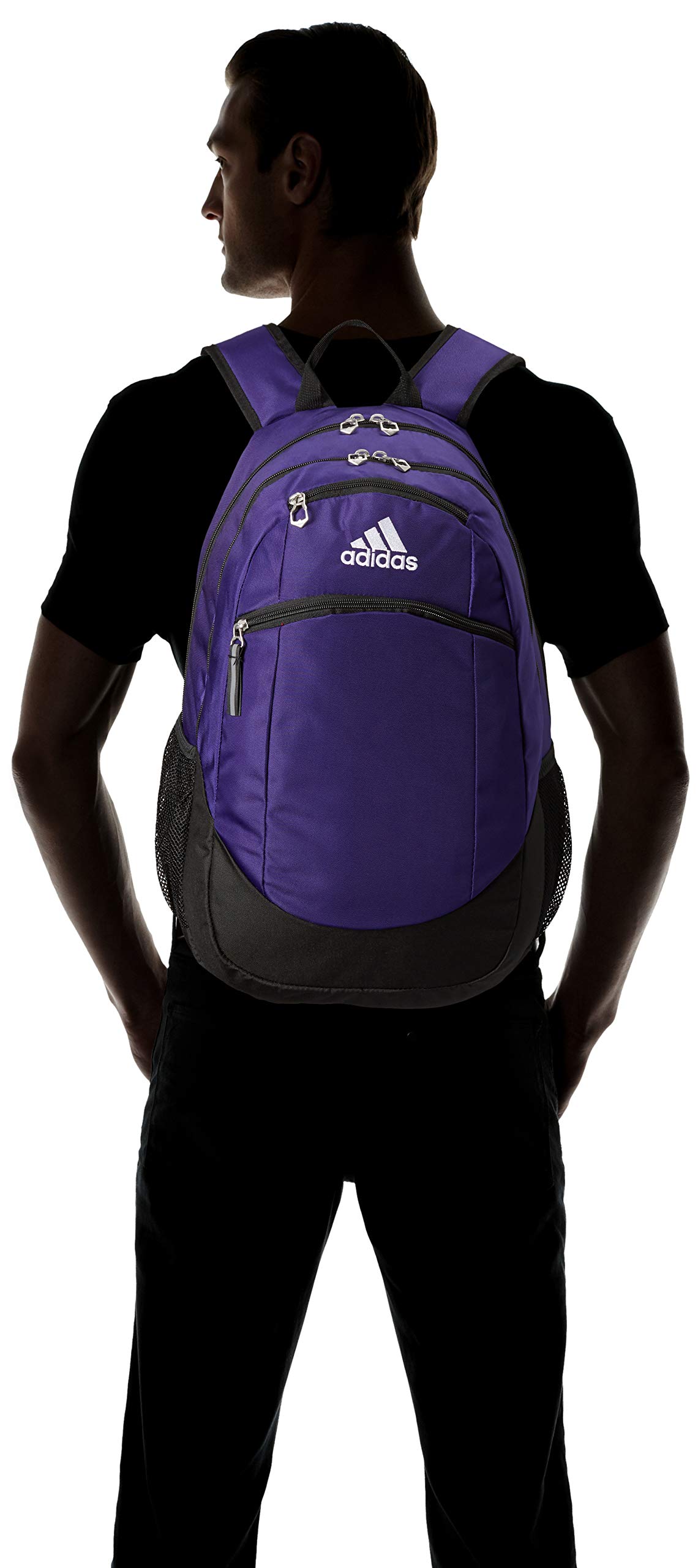 adidas Striker 2 Backpack, Team Collegiate Purple/Black/White, One Size