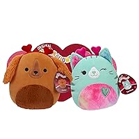 Squishmallows Original 8-Inch Finley and Corinna Valentine’s Day 2-Pack Plush - Ultrasoft Official Jazwares Plush