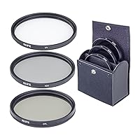 ProOptic 86mm Digital Essentials Filter Kit, with Ultra Violet (UV), Circular Polarizer and Neutral Density 2 (ND2) Filters, with Pouch