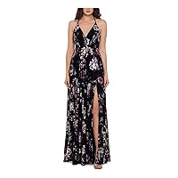 Betsy & Adam Womens Floral Gown Dress