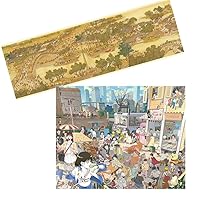 Two Plastic Jigsaw Puzzles Bundle - 2000 Piece - Panorama - Smart - Bears Along The River During The Qingming Festival and 2000 Piece - Maiya - Dreams Come Challenge [H1906+H2310]