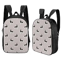 Siberian Husky 17 Inches Double Side Laptop Backpack Lightweight Shoulder Bag Travel Daypack