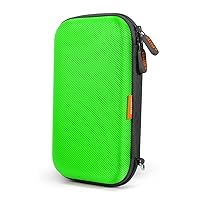 Power Bank Storage Case – GLCON Hard EVA Protective Travel Case – Small Electronic Carrying Pouch for Hard Drive, Cell Phone, Charging Cable, External Battery, Earbuds (Light Green)