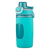 Bubba Flo Kids Water Bottle with Leak-Proof Lid, 16oz Dishwasher Safe Water Bottle for Kids, Impact and Stain-Resistant, Aqua Waters