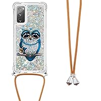 IVY Galaxy S20 FE Fashion Quicksand with Reinforced Corner and Drop Protection and Liquid Flow Design for Samsung Galaxy S20 FE / S20 FE 5G / S20 Lite / S20 Fan Edition Case - Owl Lady