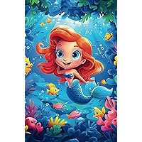Small Versatile Kids Lined Notebook Mermaid 12 Lined Pages 5.5