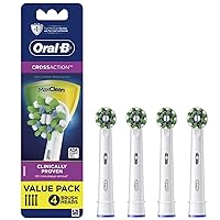 CrossAction Electric Toothbrush Replacement Brush Heads Refill, 4ct (Packaging may vary)