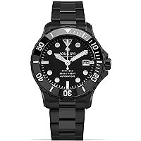 LOUIS XVI Mirabeau men's watch with steel strap, black Super-LumiNova analogue automatic stainless steel 1402, Bracelet