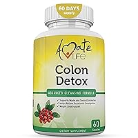 Colon Detox Advanced Cleansing Formula- All-Natural Men and Women Weight Loss Capsules- Colon Cleansing Dietary Supplements- Herbal Laxative- Colon Cleanser - Fibre Complex- 60 Capsules