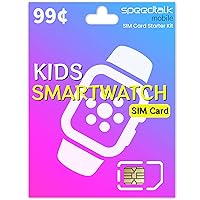 SpeedTalk Mobile Smartwatch SIM Card Starter Kit - Triple Cut 3 in 1 Simcard: Standard, Micro, Nano for 4G Kids Senior Smart Watches & Wearables | No Contract No Credit Check | Global Coverage