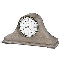 Howard Miller Meade Mantel Clock 547-613 – Seaside Gray Finish, Charcoal Gray Accents, Antique Home Décor, Automatic Nighttime Chime Shut Off, Quartz Single-Chime Movement