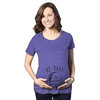 Maternity My Baby Loves Tacos Funny T Shirt Cute Announcement Pregnancy Bump Tee