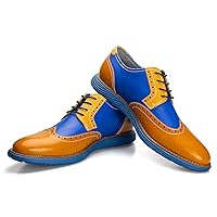 JITAI Men's Oxford Shoes,Dress Shoes Lace-up Wingtip Brogue Shoe Mens Lightweight Fashion Shoes.