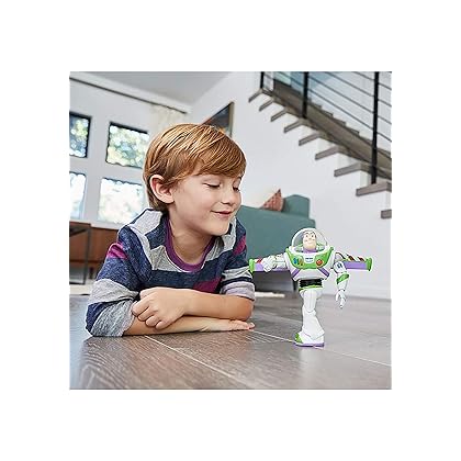 Toy Story Ultimate Walking Buzz Lightyear, 7 in Tall Figure with 20+ Sounds and Phrases, Walking Motion and Expandable Wings, Gift for Kids 3 Years and Older with Expandable Wings