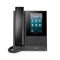 Poly CCX 400 Desktop Business Media Phone (Polycom) - with Handset - Open SIP - Power Over Ethernet (POE) - 5-Inch Color Touchscreen - Works with Zoom, Teams, & More