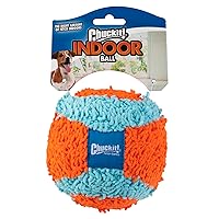 Chuckit Indoor Fetch Ball Dog Toy (4.75 Inch), Orange and Blue