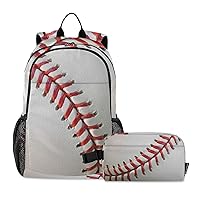 ALAZA Sport Ball Baseball Backpack and Lunch Bag Set Back Pack Bookbag Cooler Case Kits