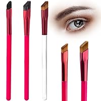 PAGOW 5Pcs MultiFunction Eyebrow Brush 4D Brow Brush Professional Stroke Concealer Contour Square Three-dimensional Makeup Stamp Angled Hairline Brush Valentines Birthday Christmas Costume Women Girls