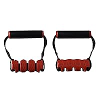 Triple Cable Pocket Max Flex Handle with Triple Cable Pocket for Safe, Customizable Resistance, Black/Red, 3