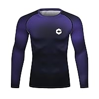 Men's Compression Sports Shirt Men Athletic Comfortable Long Sleeves Tshirt for Sports Workout