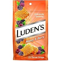 Ludens Deliciously Soothing Throat Drops, Honey & Berry Flavor, 25 ea (Pack of 3)