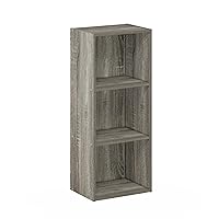 Furinno Luder Bookcase / Book / Storage , 3-Tier, Frenck Oak