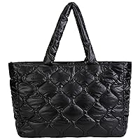 Large Puffer Tote Bag for Women, Quilted Puffer Bag, Puffy Bag