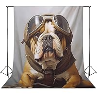 French Bulldog Photography Background Cloth Photo Shooting Props Wall Backdrop for Studio Party Decor 56