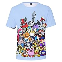 Anime Kirby 3D Printed T-Shirt Short Sleeve Shirts Cosplay Pullover Top Tees