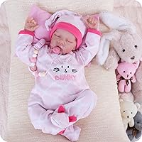 Aori Lifelike Reborn Baby Doll - 18 Inch Realistic Newborn Baby Dolls, Real Life Babies Doll Girl,Weighted Toddler with Feeding Kit Gift for Kids Age 3+