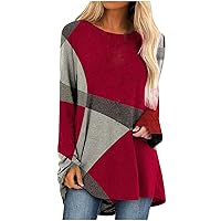 Tunic Tops for Women, Women's Waffle Knit Tunic Tops Casual Fall Sweatshirts Womens Oversized Hoodie with Pockets