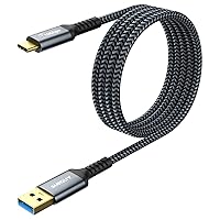SUNGUY Android Auto USB C Cable, 5FT USB C 3.1 Gen 2 Braided 3A Fast Charging & 10Gbps Data Transfer USB C CarPlay Cable Compatible with iPhone 15/15 Pro Max, Galaxy S22 S21 Note 20, Pixel 6 5