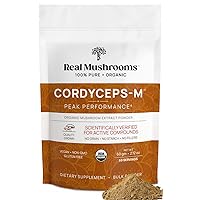 Real Mushrooms Cordyceps Powder - Performance Mushroom Extract with Organic Militaris for Energy & Immune Support Vegan Supplement, Boost Energy Non-GMO, 60 Servings