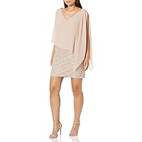 J Kara Women's Caplet Short Cocktail Beaded Dress