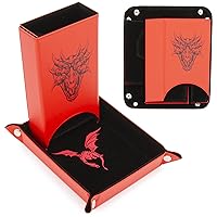 CASEMATIX Portable Dice Tower and Tray Set with Non-Scratch Felt Interior - Folding 8